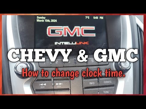 GMC Intellilink. How To Change Clock Time. Works On GMC Terrain, Pickups & More.