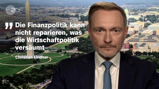 "Die Finanzpolitik kann nicht reparieren, was die Wirtschaftspolitik versäumt", sagt Bundesfinanzminister Christian Lindner (FDP) im ZDF heute journal. | ZDF heute