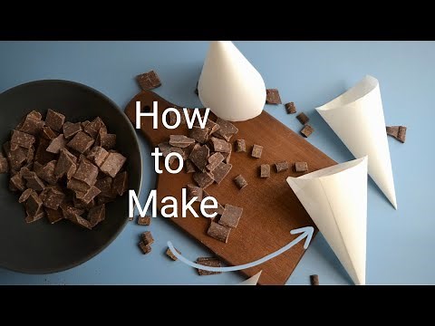 Easy Piping Bag Using Parchment Paper - Chocolate writing tutorial