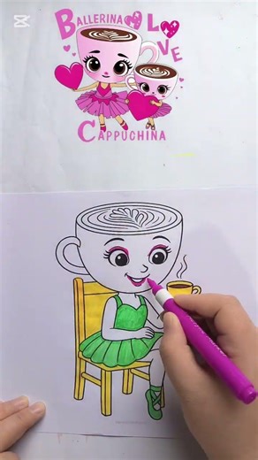 ☕ Ballet & Coffee Time#kapuchino #BallerinaArt #ColorPop#dancevideo