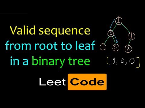 Valid sequence from root to leaf in a binary tree | Leetcode