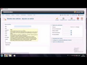 Apprendre à mettre un article sur un site Joomla 2.5