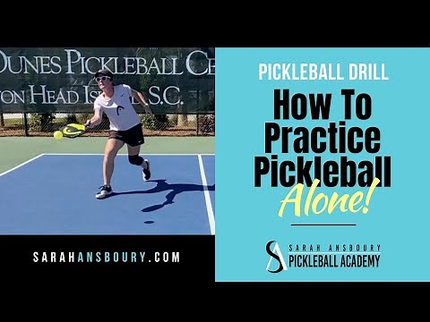 How To Practice Pickleball Alone - Pickleball Drill with Sarah Ansboury
