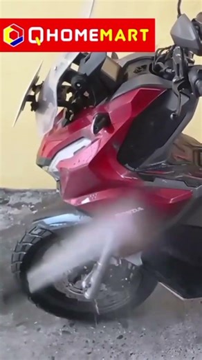 cuci sepeda motor honda adv 160 menggunakan mesin pressure washer lakoni laguna pro 70