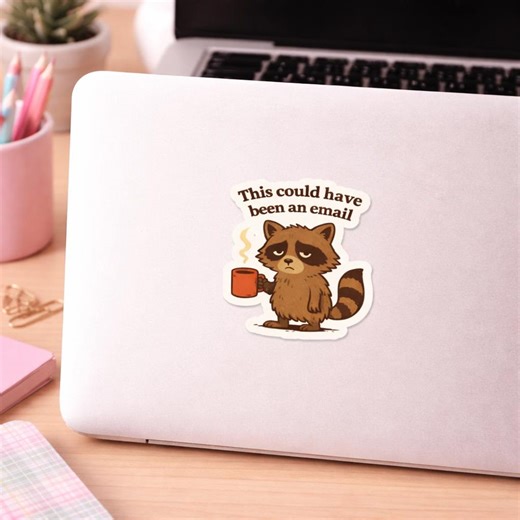 Sarcastic Work Sticker | Office Humor Laptop Sticker | Waterproof Vinyl Decal - Etsy
