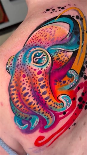 Amy Zager Tattoo Artist on Instagram: "Oh there’s much more to come, but here’s round one from my first (but definitely not last!) visit to Louisville Kentucky dropping in with @mamatriedtattoos Fun fact! Cuttlefish aren’t just funky-looking octopus. They’ve got a built-in shell called a cuttlebone that lets them hover like tiny submarines, and their color-shifting skills are just as wild. They’re total ocean weirdos in the absolute best way. And you already know @industryinksusa has what I need