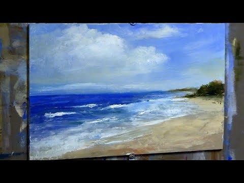 Painting a Seascape with Acrylics Techniques for Palette Knife and Brush