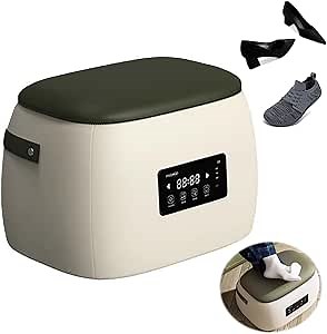 JOSBY Shoe Disinfection Box + Shoe Changing Stool 2in1, Portable Multifunction Smart Shoe Changing Stool, for Mask, Shoes, Cell Phone, Key Remove Odor, Eliminate Bad Odor and Sanitize Shoes, for Home
