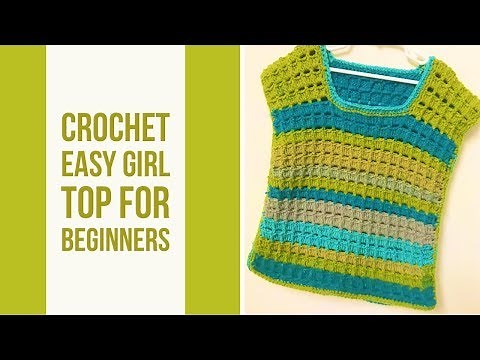 Crochet easy girls top for beginners - English version