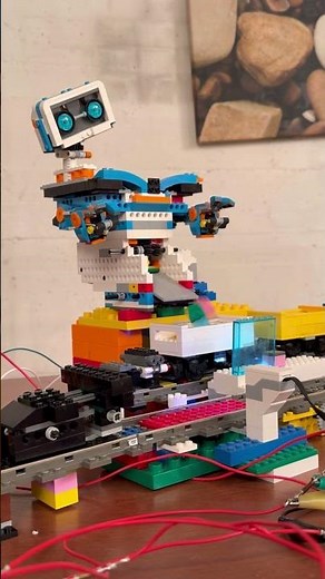 lego xmas train loader in boost robot style - near final #lego #boost #poweredup #boost