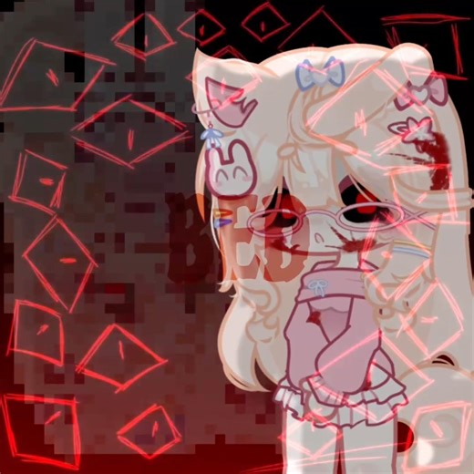 Hush now, quiet now. 🩸// #bunnie #gacha #animation #edit #tweening #art #gachalife #trend #fypp