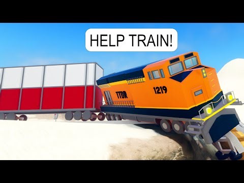 I Drive Long Train on Roblox BUT Crash Into BIG FAN