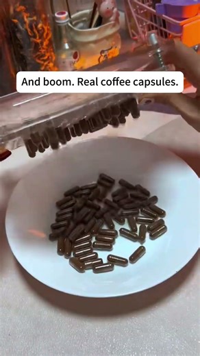 From an 8K-view capsule candy to today’s capsule coffee ☕️#CapsuleFilling #licuiwei