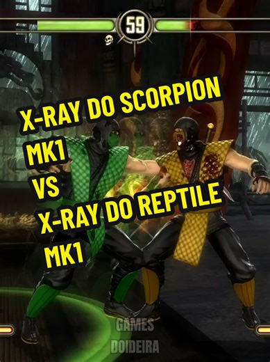 X-Ray Scorpion MK1 vs Reptile MK1 in Mortal Kombat 9