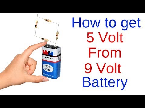 how to get 5 volts from a 9 volt battery