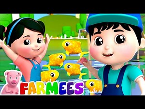 12345 Once I Caught A Fish Alive | Nursery Rhymes & Baby Songs | Children's Music - Farmees Rhymes - Videos For Kids
