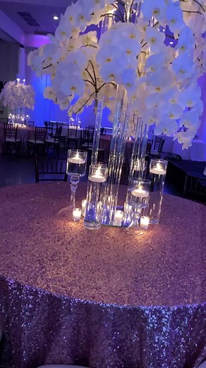 Wedding Orchid Centerpiece🤍🤍 #fyp #fy #weddingdecor #bride #2020bride #2021bride #centerpiece #nolabride #labride #orchids #orchid #weddinginspo