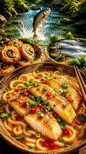 Making 3 Delicious Dishes From Fresh River Fish 🐟🍜/ Traditional Outdoor Cooking #creatorsearchinsights #cooks