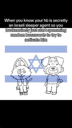Pooch found the israeli sleeper agent wake up word and activated sparky #furry #israel #meme #animation #furrytiktok