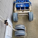 Mac Sports Heavy Duty Collapsible Folding All Terrain Utility Beach Wagon Cart, Blue/White