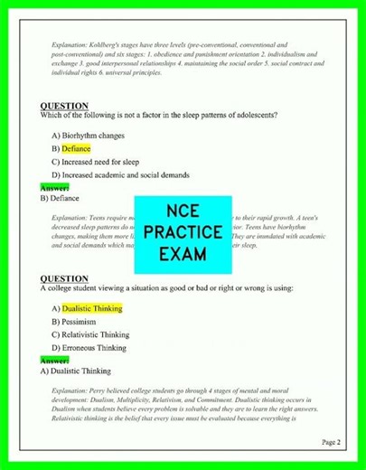 2026 NCE Practice Exam | Real Questions & Answers | Pass First Try (Updated)