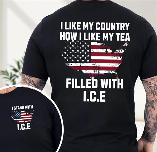 I Like My Country How I Like My Tea Filled With ICE T-shirt, Patriotic Humor Tee, Bold USA Flag Graphic Shirt, Freedom Statement Shirt Gift - Etsy