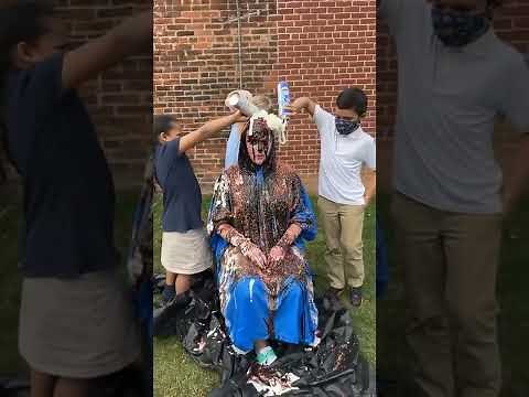 Kids Heart Challenge Celebration: Miss Kinard Becomes a Gooey Human Ice Cream Sundae