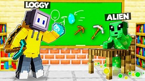 TEACHING MY ALIEN FRIEND MINECRAFT