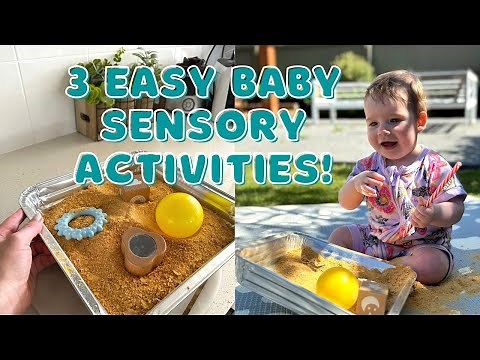 3 EASY DIY Baby Sensory Activities for 8-10 Month Olds (Cheap Fun Activities!!)