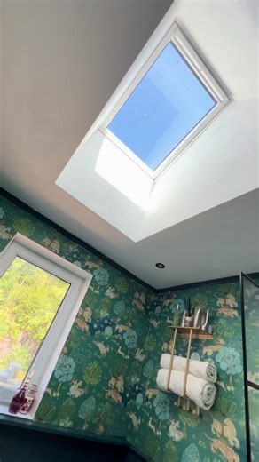 Hard to believe this bathroom was once completely dark. Now it’s filled with natural light, character, and calm ✨ Thanks to @farmhousewanders for sharing this space! #VELUX #VELUXtransformingspaces #VELUXroofwindows #bathroom #naturallight #bathroominspo #homeinspiration | VELUX