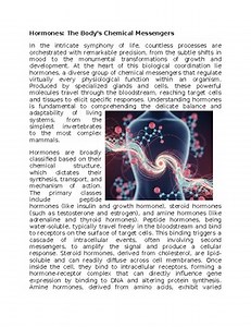 Hormones Worksheet for Sub-Plan or Classwork & Homework 100% Editable