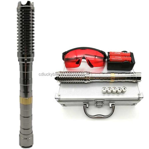 B022 Laser Pointer 5km Long Distance Stainless Steel Rechargeable 450nm Blue Lazer Flashlight Pointer with 2x18650 Battery