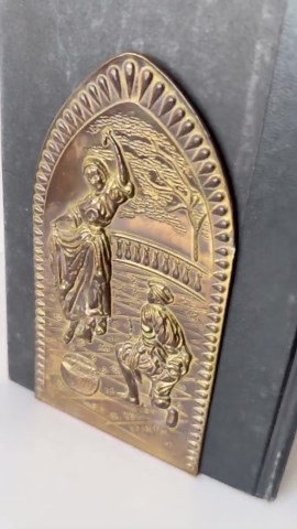 Brass Bookends Pair Made in England, Figural Dancing Scene Book Ends, English Brass Library Decor, Traditional Study Shelf Decor - Etsy