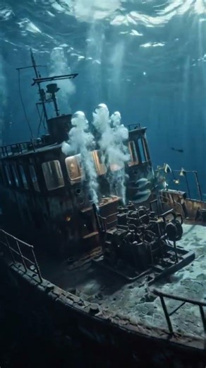 Underwater Ship / Alien Creature / Sci-Fi Mystery / Dark Cinematic Ocean #drexsea #darkaesthetic #ai