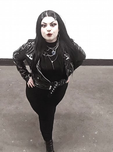 Goth PVC Jacket Outfit of the Day