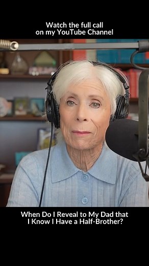 Thanks to DNA testing, Tina discovered that she has a ½ brother and called me to ask if she should let her dad know. Watch our conversation on my YouTube channel. #drlaura #advice #youtube | Dr Laura