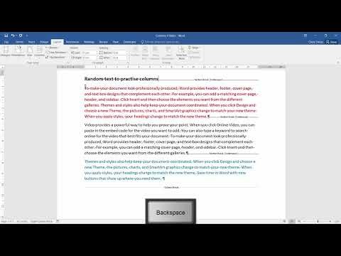 Word Processing | Columns Part 4 | Module 3.3 Activity 9 No 1