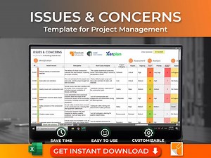 Issues and Concerns Excel Template: Project Management Tracker (instant Download) - Etsy Australia