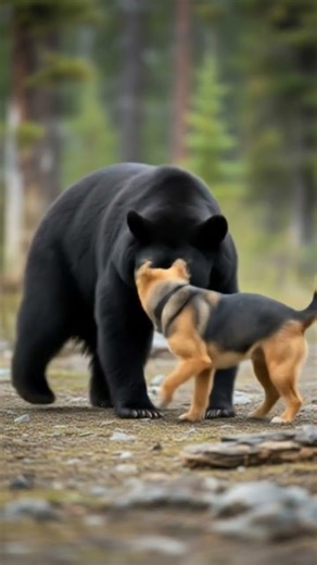 Dog and Bear playing together #DreamScreenAI