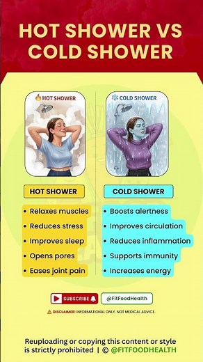 Hot Shower vs Cold Shower | Which One Is Better for Your Body? #healthylifestyle #healthtips