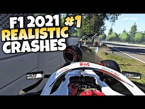 F1 2021 REALISTIC CRASHES #1