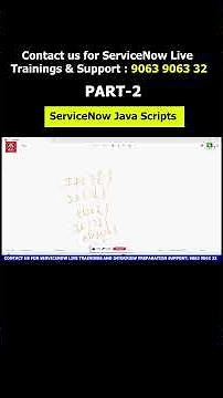 PART - 2 | ServiceNow Java Scripts