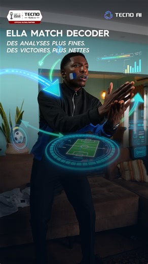 Avec la fonctionnalité "Ella Match Decoder", TECNO te fait vivre la CAN autrement. #TECNOAI #PowerYourMoment #TECNOAFCON2025 #TotalEnergiesAFCON2025 #EllaMatchDecoder | TECNO Mobile