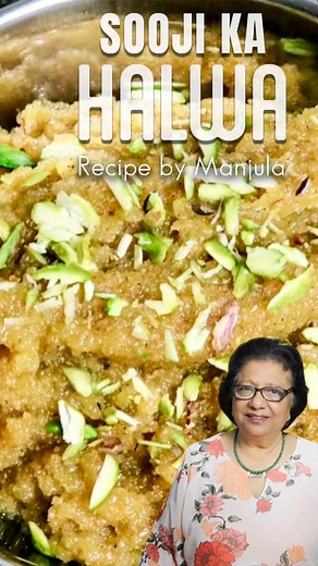 Navratri Special: Sooji ka halwa recipe | Semolina halwa | How to make Sooji ka Halwa View the full recipe at https://manjulaskitchen.com/sooji-halwa/ Learn how to make Sooji Halwa Ingredients: 1/2 cup Sooji (Rava, semolina) 2 Tbsp milk 1/4 cup clarified butter (ghee) 1/3 cup sugar 1-1/2 cups water 1/8 tsp cardamom powder (elaichi) few strings saffron (Kaser) Instructions: -Boil water with sugar and cardamom powder in a pan over low-medium heat, then set aside. -Melt ghee in a frying pan over me