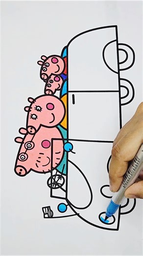 Peppa Pig Family Drawing, 225 #peppapigcoloring #peppapig #peppapigdrawing #drawing