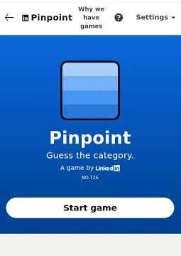 LinkedIn Pinpoint Answer Today #725 #pinpoint
