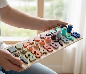 Wooden Montessori Number Puzzle – Educational Learning Toy for Toddlers - Etsy