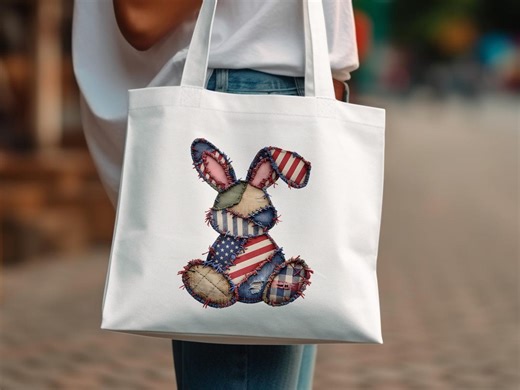 USA Patchwork Bunny Clipart, American Flag Rabbit PNG, Patriotic Rustic Bunny, 4th of July Farmhouse Digital Download T Shirt Cups Totes - Etsy