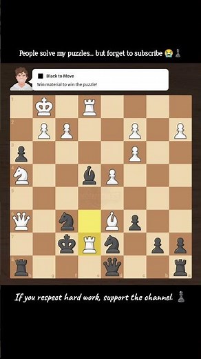 ♟️ The puzzle is free. The support is priceless. Subscribe! #chess #chessgame