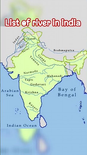 "All Major Rivers of India Explained in One Video 🌍🌊"